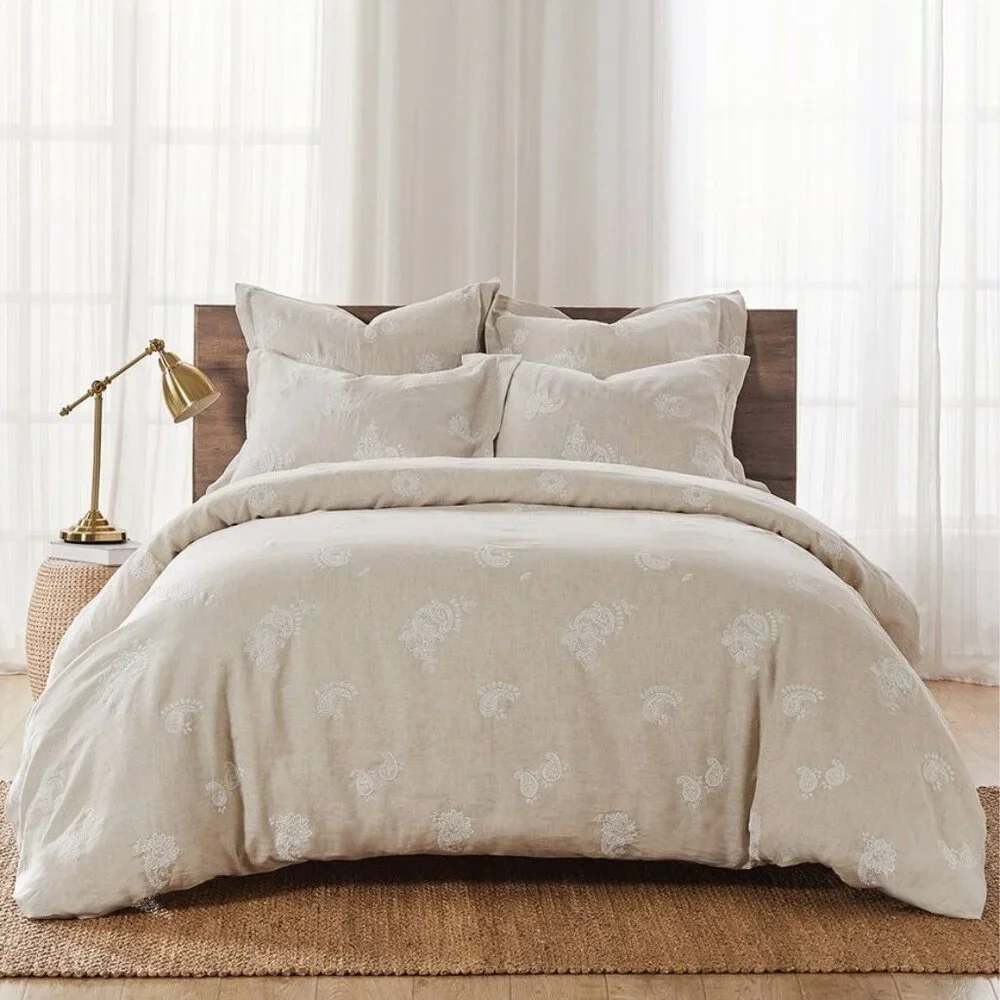 Johnny Was Skyler Eyelet Linen Duvet Cover
